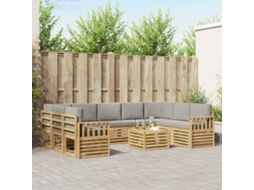 Vidaxl Conjunto De Sofás Para Exterior 10 Unid. Branco E Cinza Claro