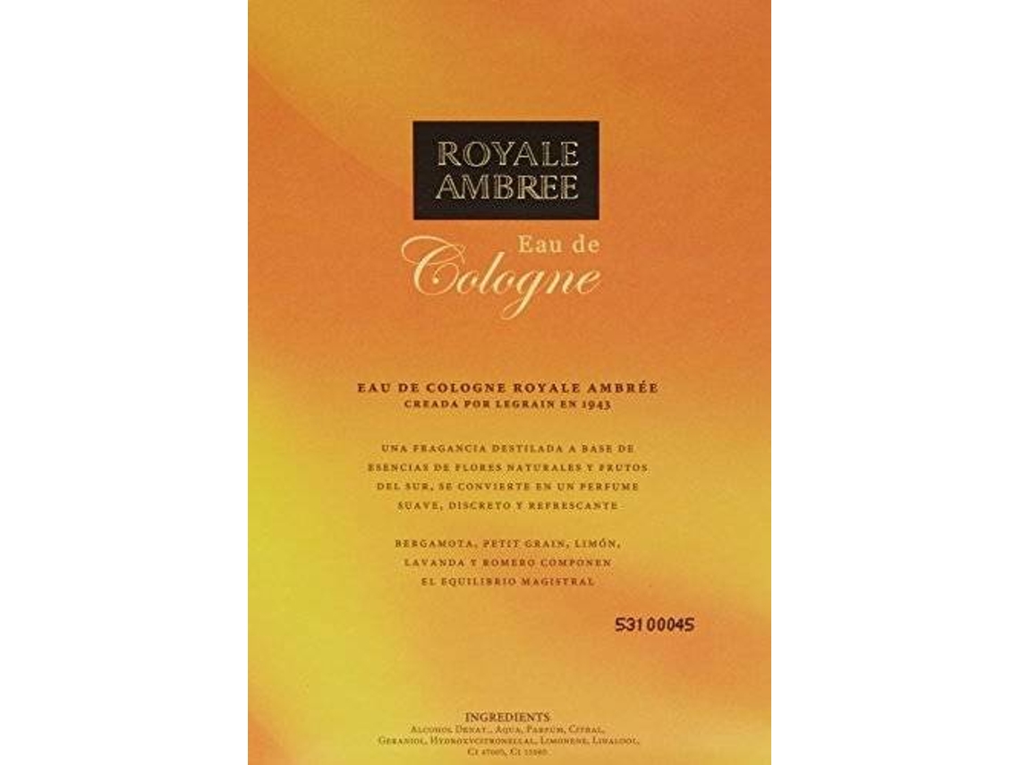 Perfume ROYALE AMBREE Flacon Eau de Cologne (200 ml)