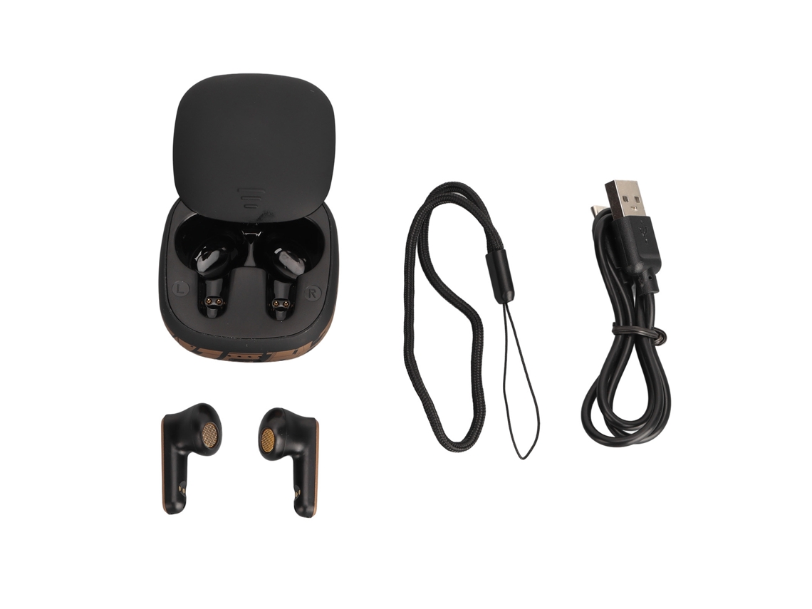Fones De Ouvido Bluetooth 5.2 Sem Fio Com Cancelamento De Ruído Leve E Longa Autonomia Para Esportes E Jogos Preto
