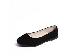 Sapatos femininos Rebe, rasos, confortáveis, para o verão, em cores suaves, mocassins plus size EU41/42/43, tamanho 39, preto.