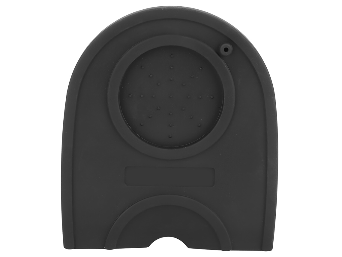 Mini Suporte De Silicone Grosso Para Compactador Pó Café, Tapete Canto Compactação, Utensílio Cozinha Preto.