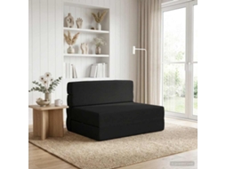 Vidaxl Sofá Cama Dobrável Preto 70 X 72 X 60 Cm Tecido