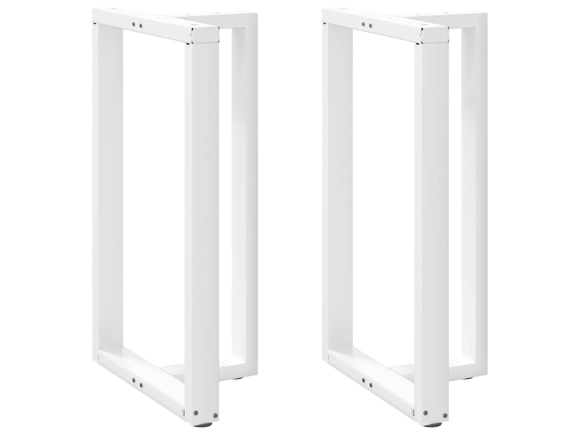 Vidaxl Pés de Mesa de Bar em Forma de T, 2 Peças, Branco, 60x35x Cm, Aço (100 101)