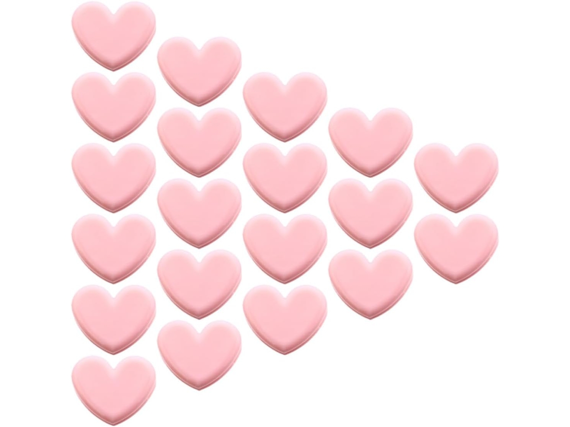 Clipes Gadpiparty para Sacolas Plásticas em Formato de Coração Rosa, Pequenos e Portáteis, Pacote com 20 unidades.
