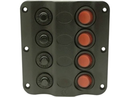 Painel SEACHOICE Led Switch Panelang Preto