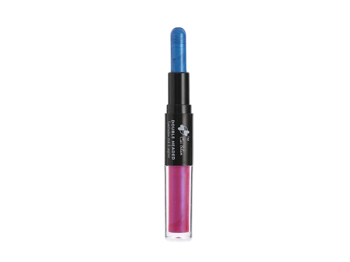 Pincel Doble De Sombras De Ojos Y Labios Impermeable 2 En 1 Herramienta De Maquillaje 7