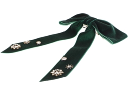 Presilha de cabelo Veludo com cristais, elegante presilha para cabelo.