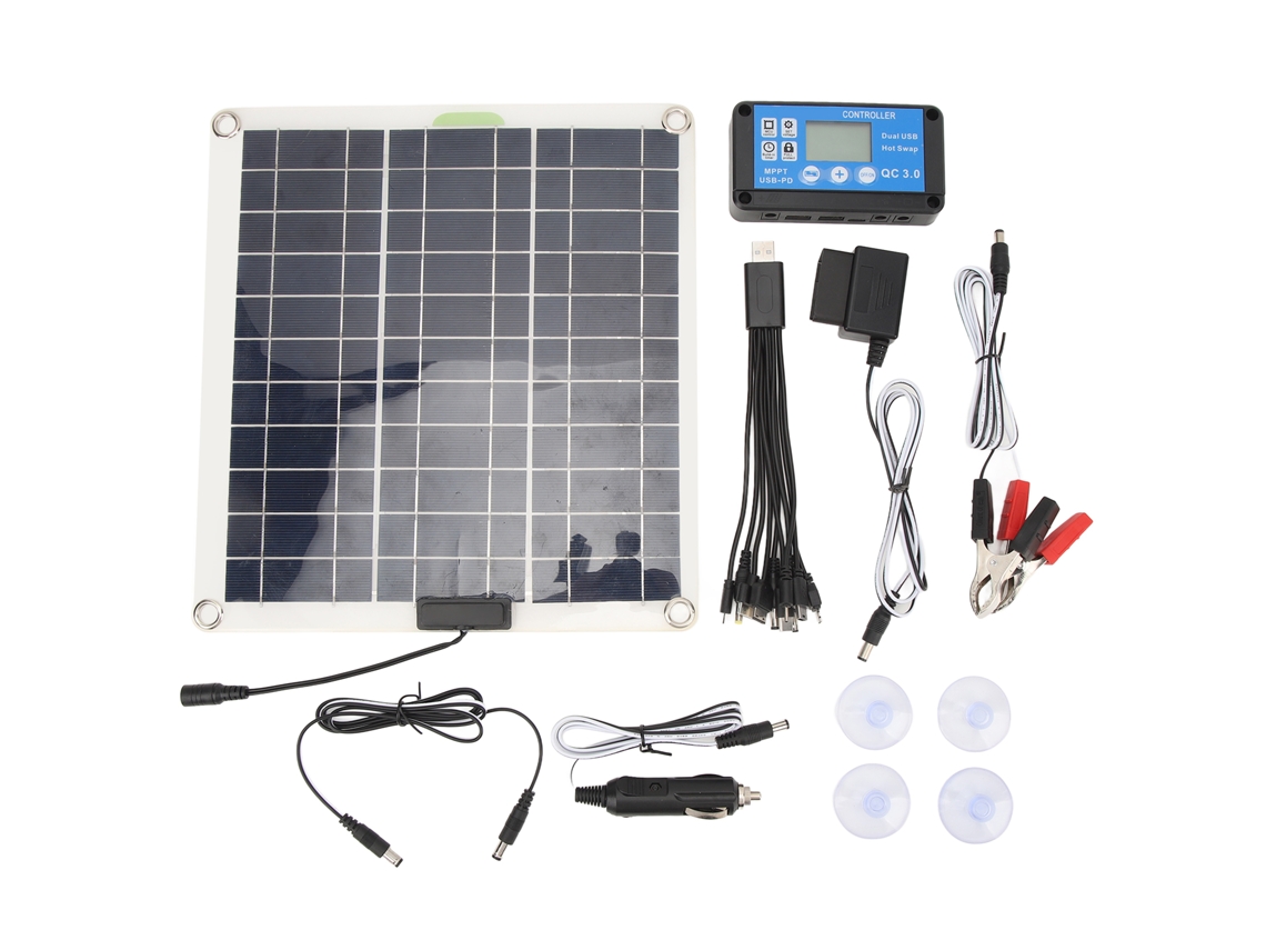 Painel Solar 200w Laxiscreed Com Controlador 20a À Prova D'água Ip67 Para Uso Externo