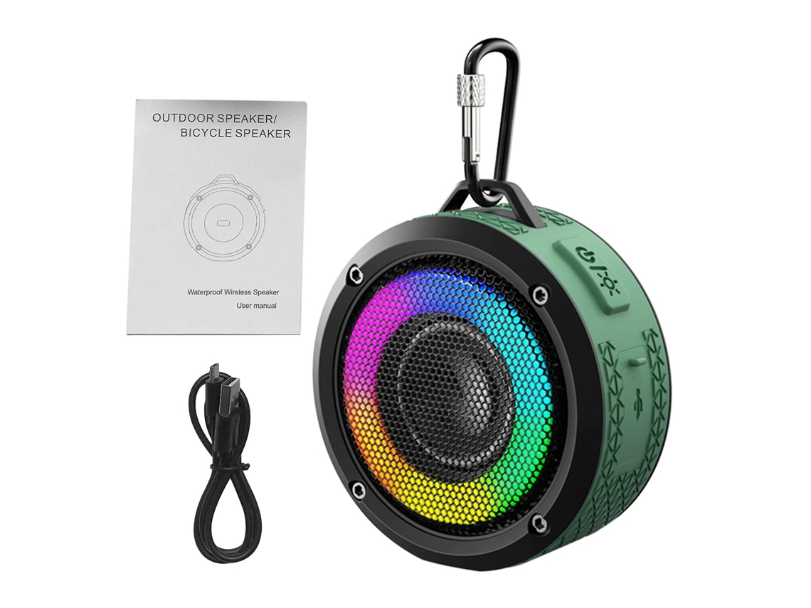 Coluna Carregamento usb ipx7 à prova d'água fácil de operar luz led bluetooth som hd