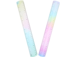 Régua Flexível Crafthrou De 30cm Para Desenho E Medição, Feita De Pvc, Com Design Colorido E Durável, Ideal Para