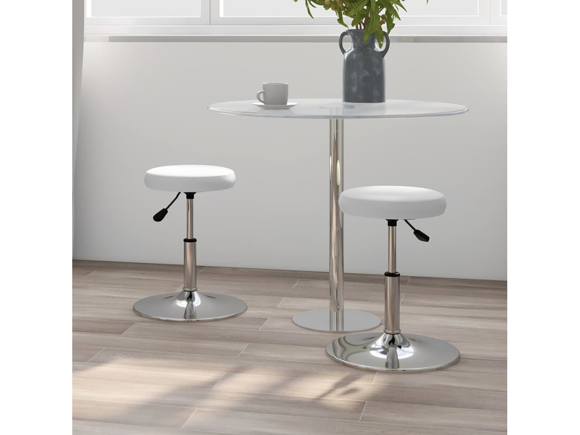 Vidaxl Cadeiras De Jantar 2 Pcs Couro Artificial Branco