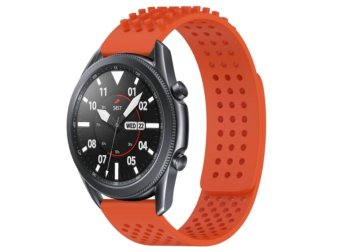 Pulseira De Silicone Respirável Com Furos De 22 Mm E Bolinhas 3d