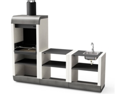 Churrasqueira TUOZI Cozinha de Exterior Sud (Preto - 243x60x220cm)