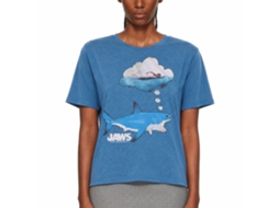 Rockinstone Jaws Movie Dreamy Snacks Heather Indigo Adult T-shirt Size:xxl