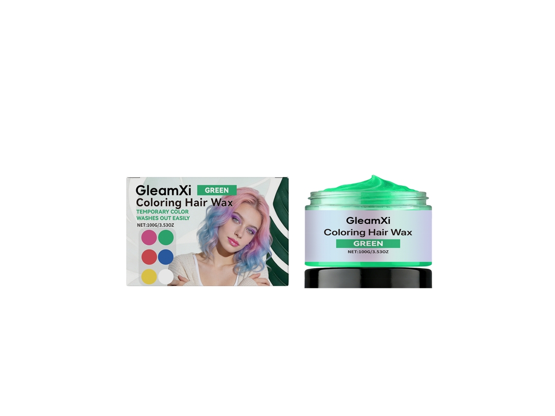 Tinta Temporária LAXISCREED Gleamxi Green para Cabelo, Cor Natural, Suave, Fácil de Aplicar e Não Irritante