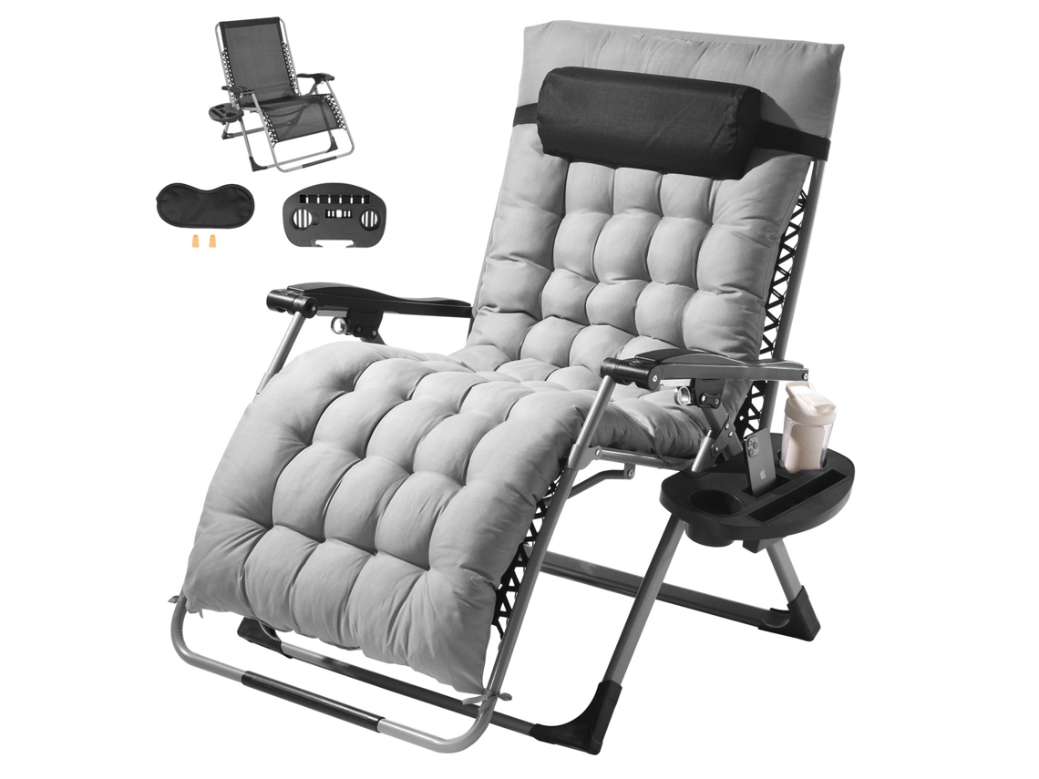 Cadeira Zero Gravity Cadeira Reclinável Zero Gravity de 33 Polegadas para Ambientes Internos e Externos VEVOR