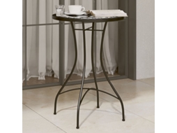 Vidaxl Mesa De Bistrô Em Mosaico Ø50x70 Cm Cerâmica Preto E Branco