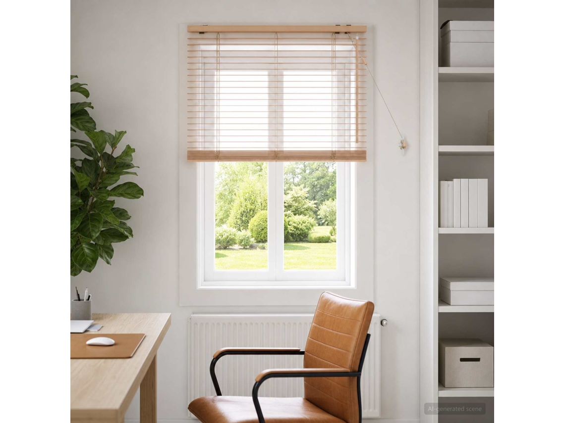 Vidaxl Cortina Veneziana Aparência De Carvalho 70 X 160 Cm 35 Mm