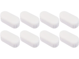 Batentes De Assento Sanitário Em Tpe Branco, 19 Mm De Altura, Pacote Com 8 Unidades, Almofadas Espaçadoras, Amortecedores.