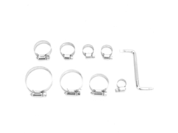 Laxiscreed Kit De Abraçadeiras De Inox Para Mangueiras E Túneis, Fixação Forte, Diversas Utilizações, Para Diâmetros De 6 A 44mm