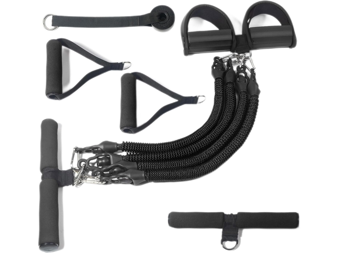 Faixa Elástica De Resistência Com Pedal | Faixas Elásticas Para Fitness | Equipamento Exercício Uso Sentado |