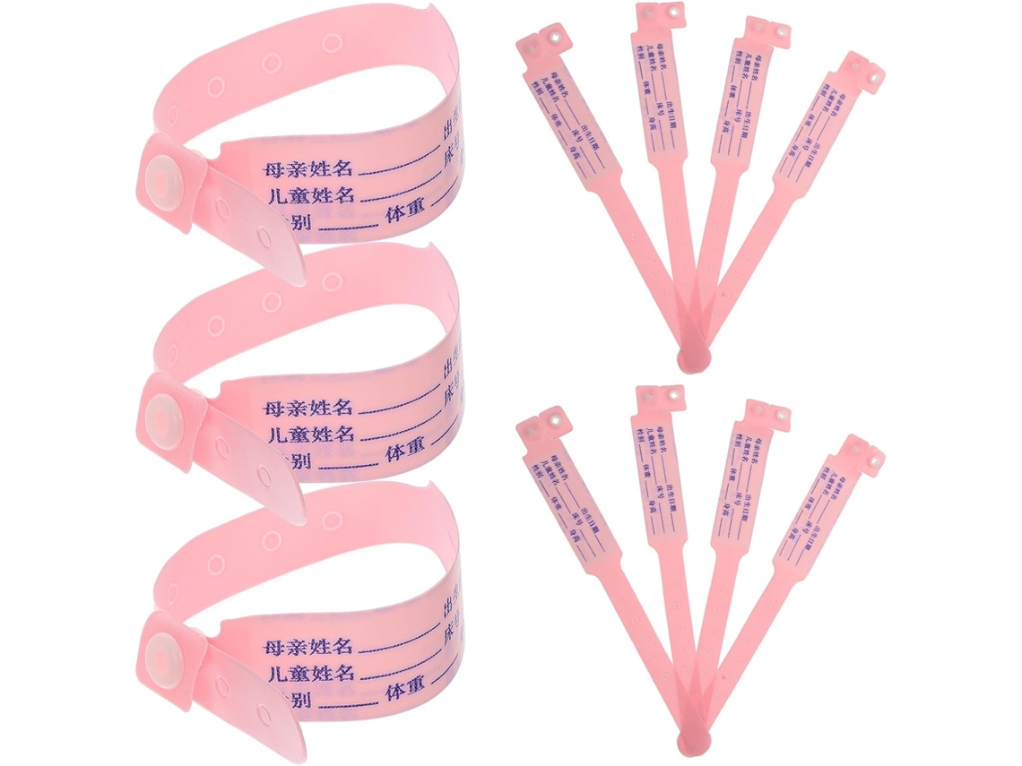 Magiclulu 100-pulseiras De Identificação Para Bebês Feitas Pp Sintético, Pulseiras Médicas Seguras E Fáceis De Usar Para