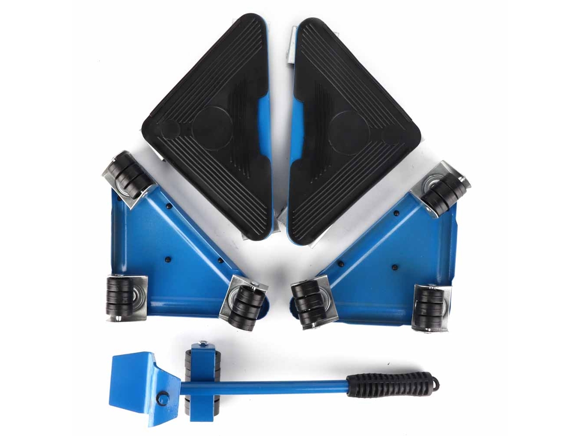 Kit de 5 rodízios triangulares para transporte de móveis, ferramentas CHABERLU