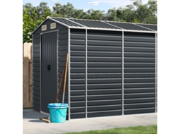 Vidaxl Abrigo De Jardim 191x640x198 Cm Aço Galvanizado Antracite