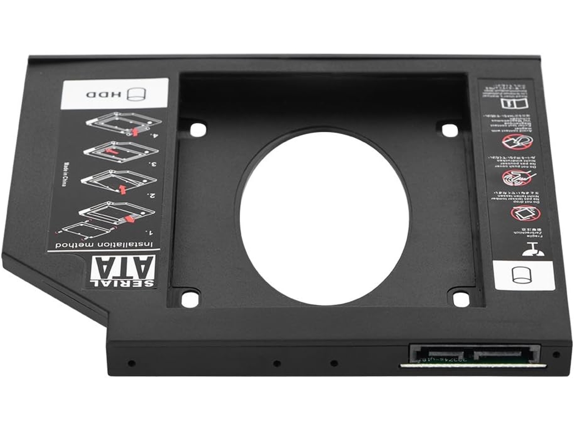 Adaptador De Gaveta Para Hdd/ssd De 2,5 Polegadas, 12,7 Mm Para Dvd Iii (9,5 Mm)