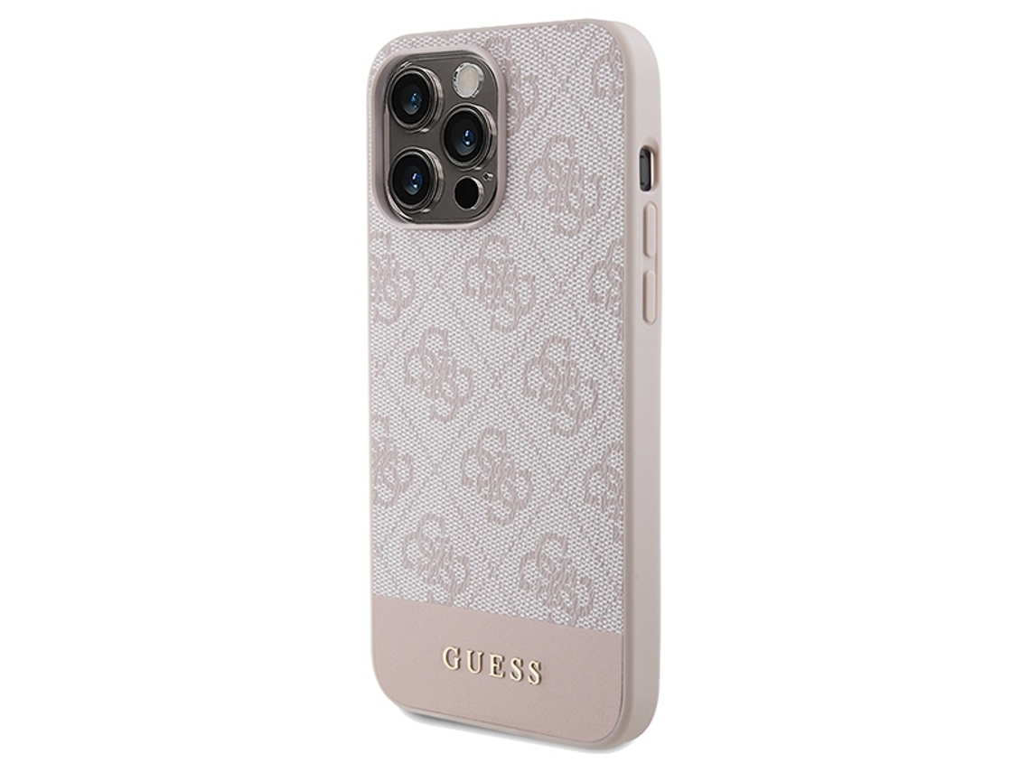 Capa para iPhone 14 Pro GUESS Pele Sintética Rígida Rosa