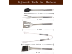 Lurelia Kit De Churrasco Aço Inoxidável Estojo Portátil Campismo