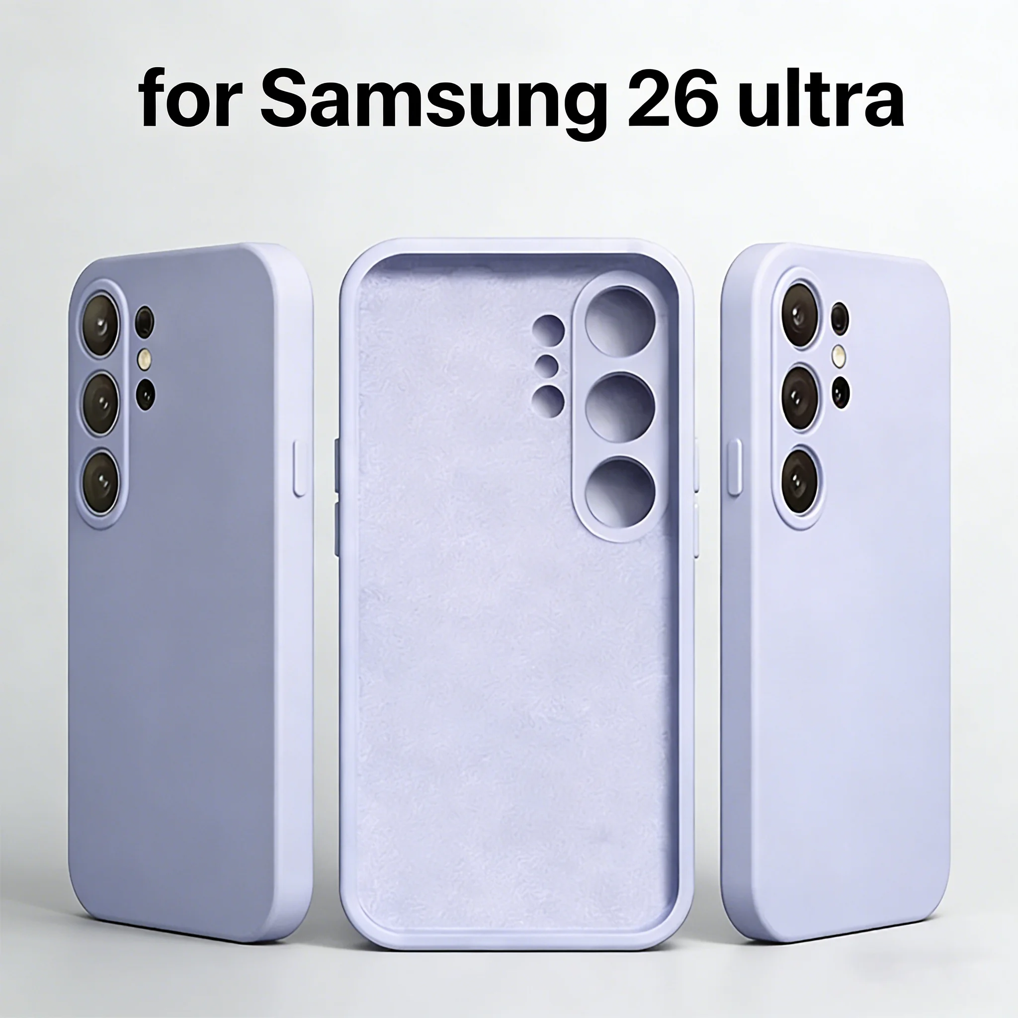 Capa De Celular Em Silicone Líquido (roxa Para Galaxy S20), Adequada Para Proteção Da Lente Do Samsung.