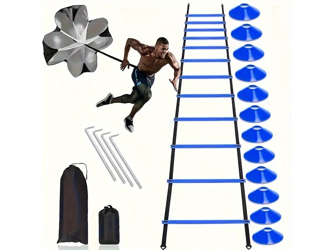 (azul) Equipamento De Treinamento De Agilidade, Equipado Com Frisbee E Pontas De Arrasto Para Paraquedas.