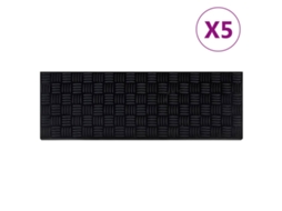 Vidaxl Tapetes De Escada 5 Pcs 25x75 Cm Borracha