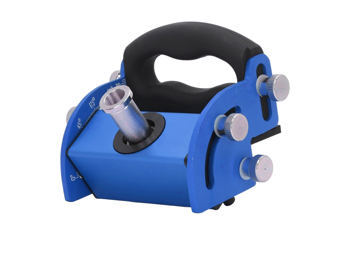 Localizador De Furos De Carpintería De Aleación De Aluminio Ajustable De 0‑90° Con Escala Clara Para Furos Inclinados Azul