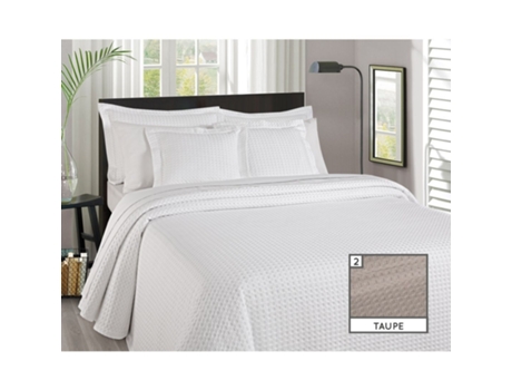 Colcha Favao 260x270 Taupe