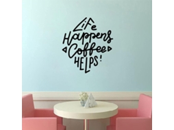 Adesivos Muraux Café Romantique Adesivos Muraux Pour Chambre D'enfants Adesivos Muraux En Vinyle 67x73cm