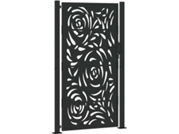 Garden Gate, Garden Gates Vidaxl Preto Aço Resistente Às Intempéries (100 X 175 Cm)