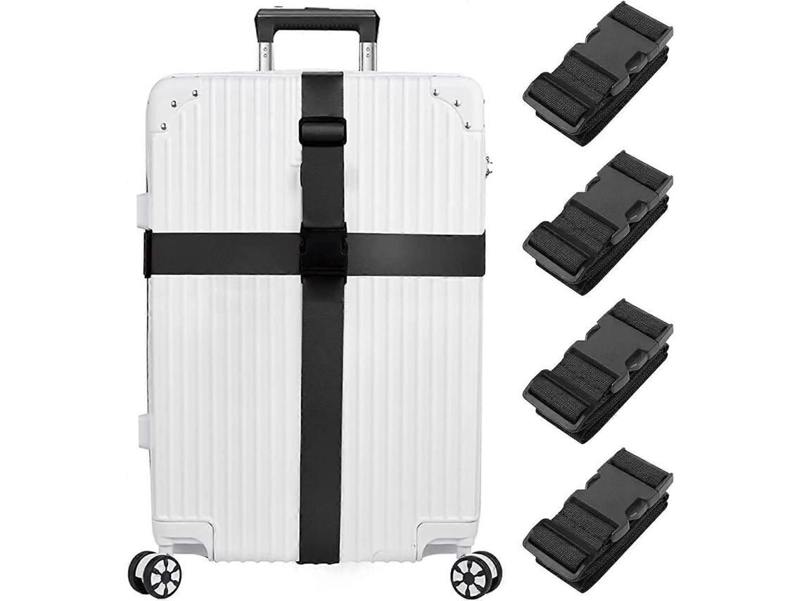 Alça Para Mala Ajustável, Pacote Com 4, Com Fivela Resistente Para Bagagem De Viagem Elysve