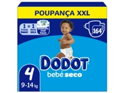 Fraldas Bebé Seco 9-14kg T4 DODOT emb. 164 un