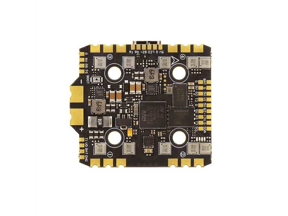 Controlador de Voo Axisflying Argus F745 F745+40a20*20mm com Saída Bec de 5v 12v e Esc 40a para Baterias 4 6s para Drones de Corrida Fpv MDUG