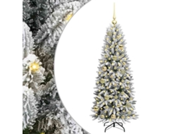 Conjunto 1 Árvore De Natal Artificial Vidaxl Branco Pvc (120 Cm)