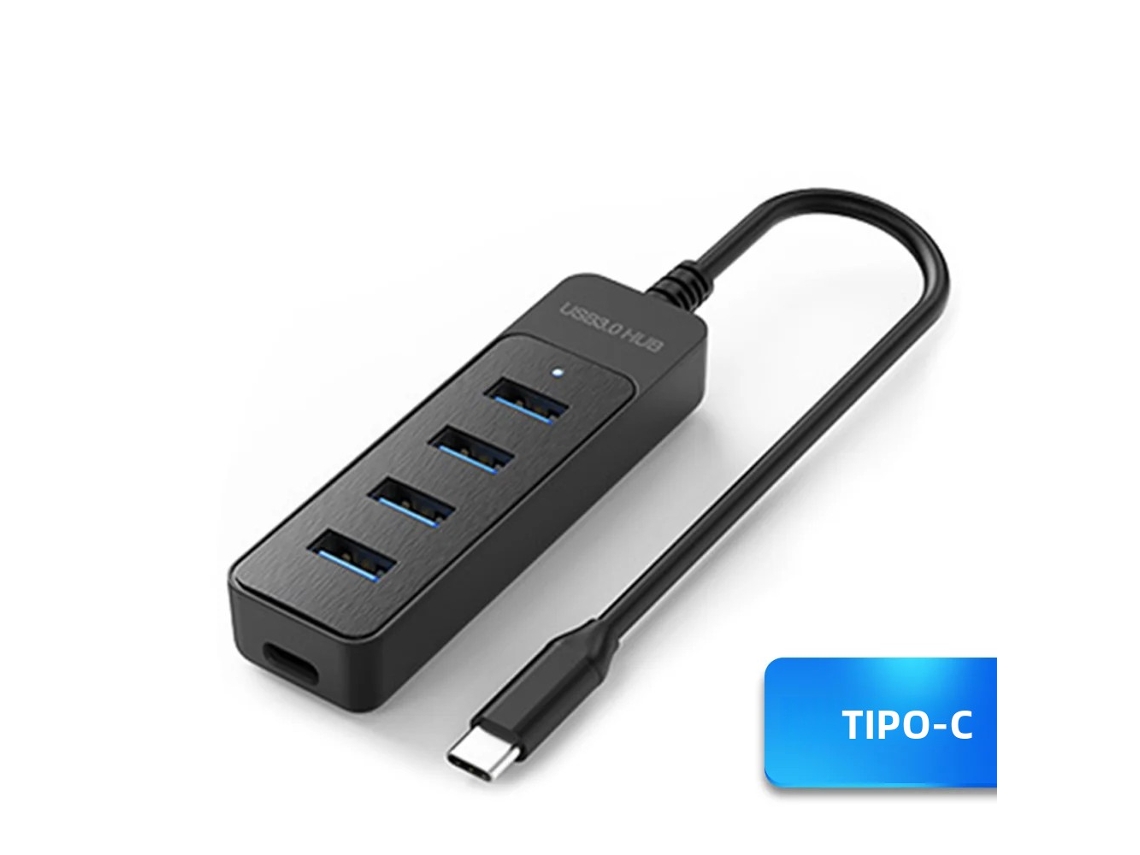 Hub Usb 3.0 Com 4 Portas, Adaptador De Energia E Divisor Multi-usb.