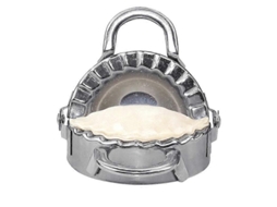 Forma de aço inoxidável para dumplings, utensílio versátil para assar, fritar e cozinhar no vapor (10 cm)