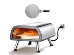 Forno De Pizza Elétrico Profissional E Portátil 305 Mm Com Pedra Refratária E Controle De Temperatura Tekmaquinas