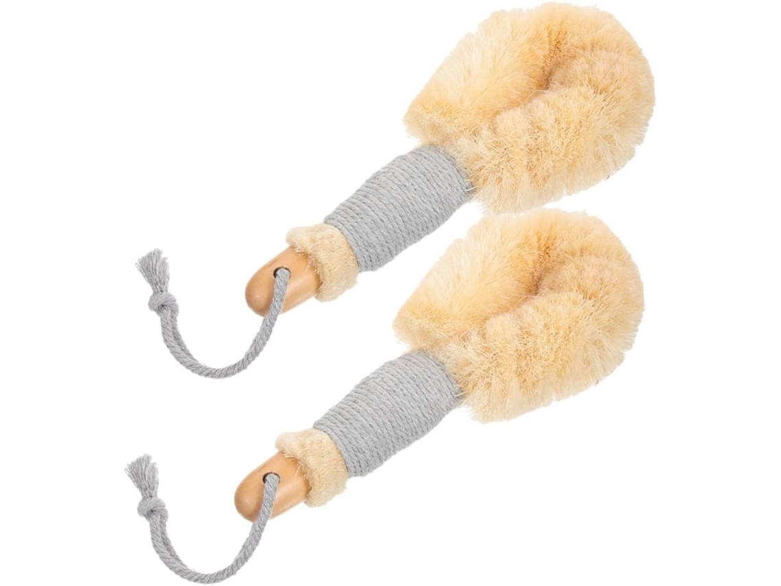 Lurelia Kit De 2 Escovas Corporais De Sisal De Cuidado Corporal, Uso Seco E Molhado, Massagem Suave E Limpeza Profunda