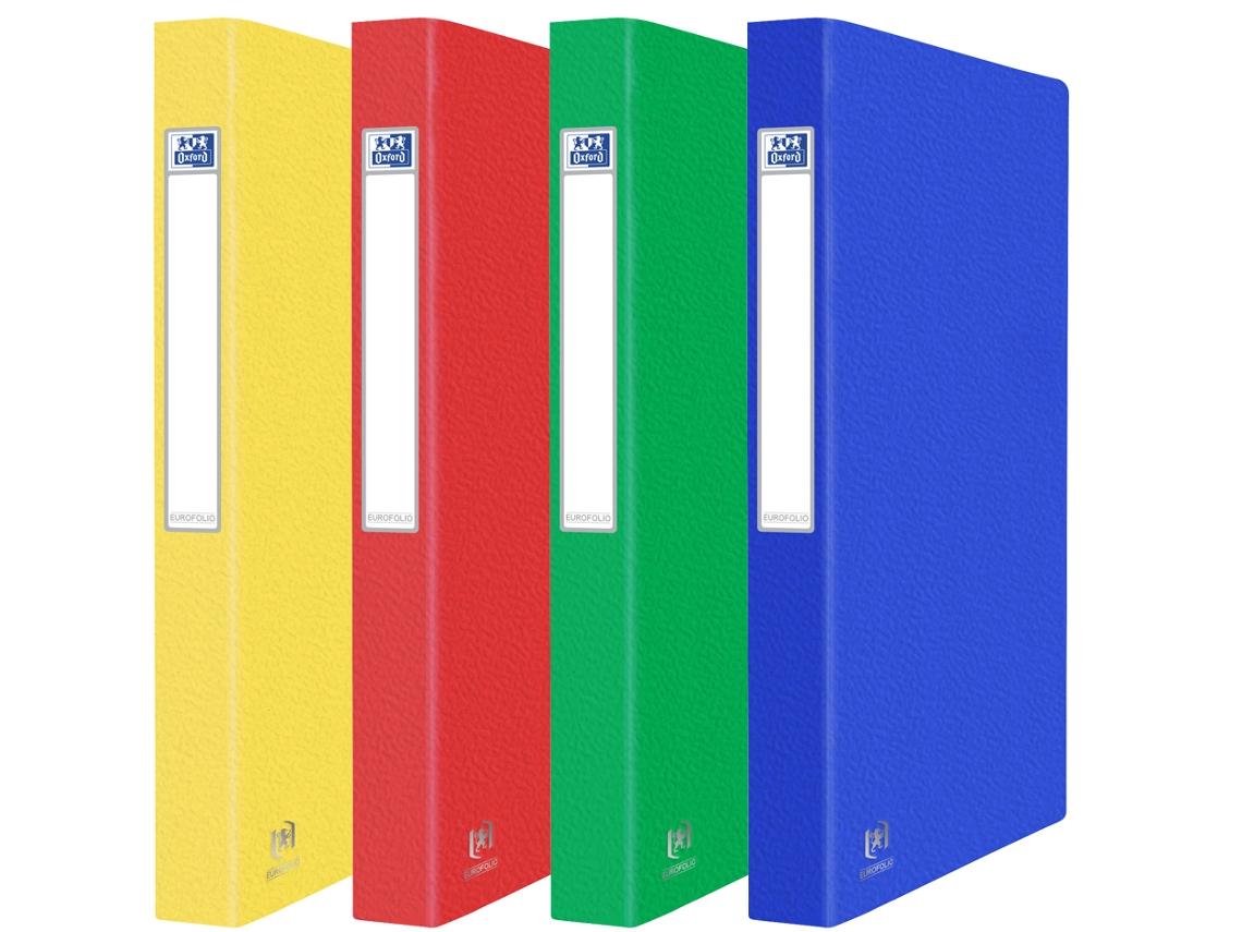 Pasta de Argolas OXFORD Eurofolio Din A4 Cartão 2 Argolas Classificada