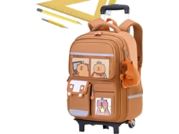 Lurelia Mochila Trolley Capivara, Mala Escolar Com Rodinhas E Alça Telescópica