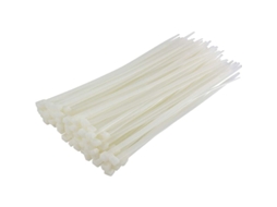 Yuru 100 Cable Ties Brancos e Naturais 200mm X 7.6mm Resistentes Alta Qualidade para Uso Comercial e Residencial