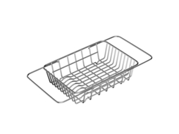 Cesta de Escoamento de Inox Extensível Multifuncional para Cozinha, com Compartimentos ZSANFS (m, 35*25*10cm)